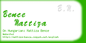 bence mattiza business card